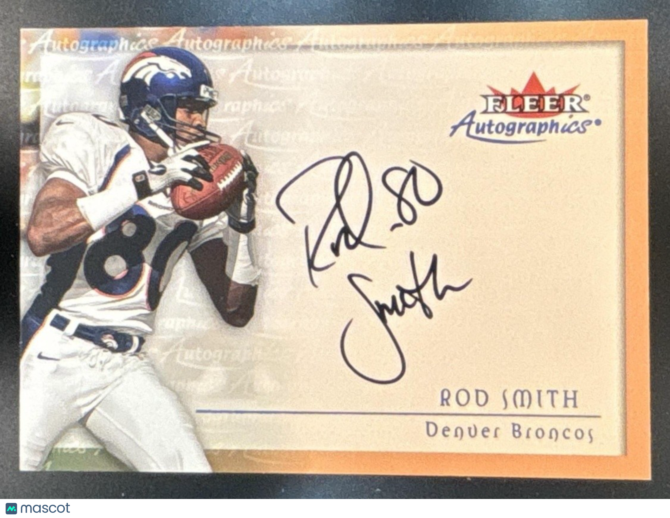 2000 Fleer Tradition Rod Smith Autographics #NNO Auto Tennessee Titans