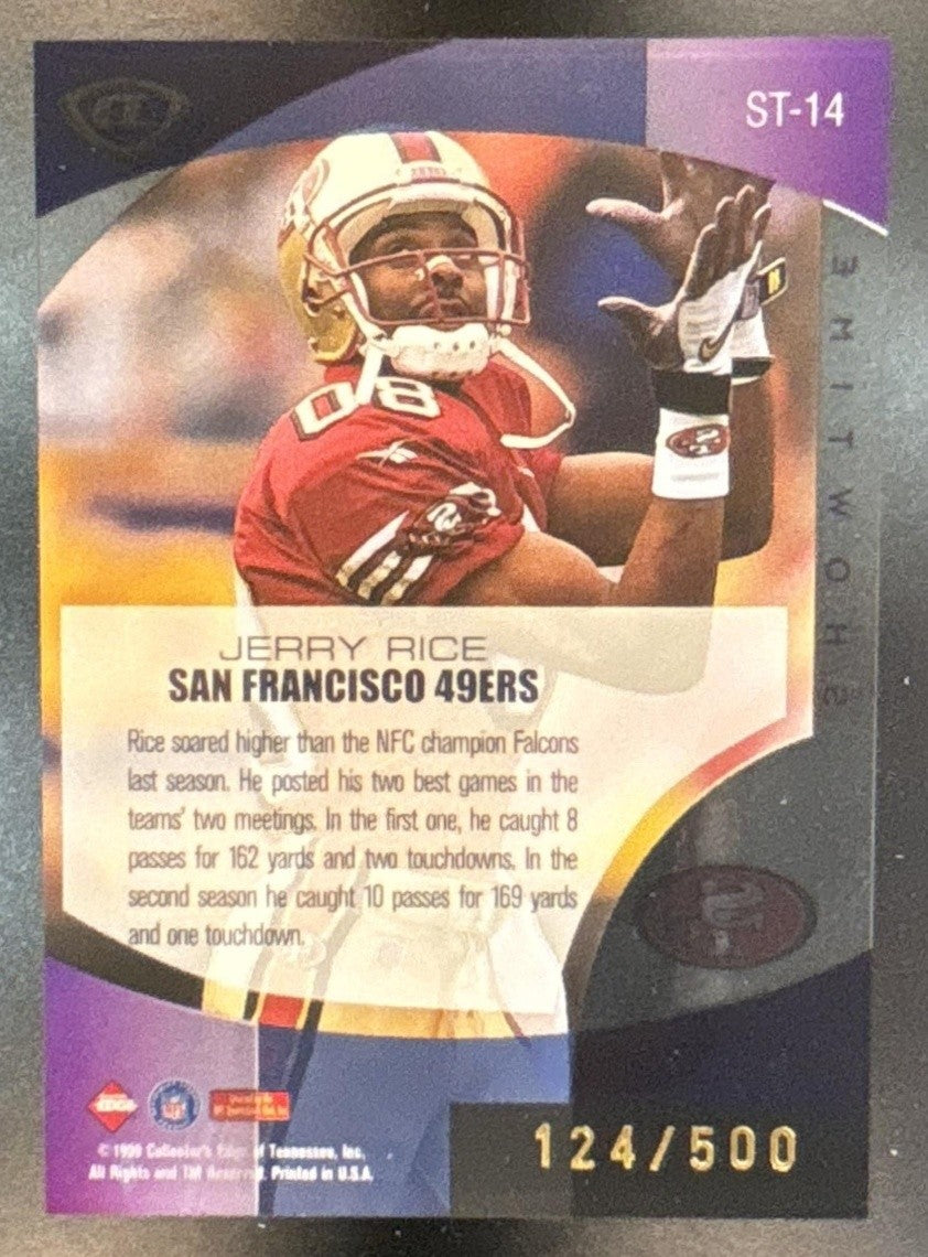 1999 Collector's Edge Advantage Jerry Rice Showtime /500 #ST-14 49ers