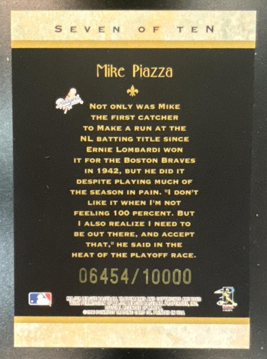 1997 Donruss Mike Piazza Diamond Kings /10000 #7 Los Angeles Dodgers