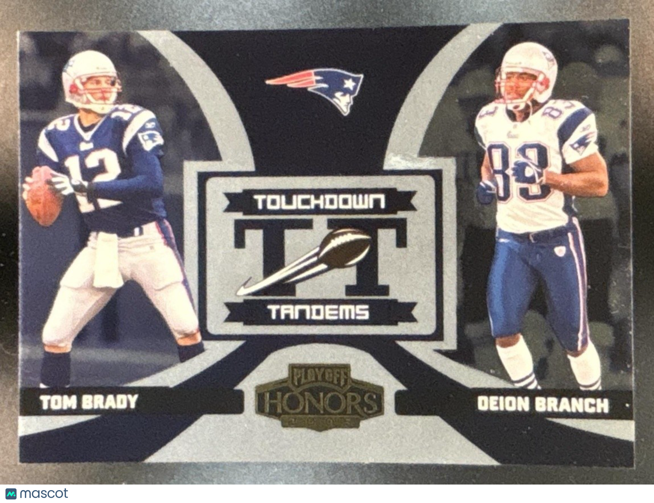 2005 Playoff Honors Tom Brady Deion Branch Touchdown Tandems Foil /250 Patriots