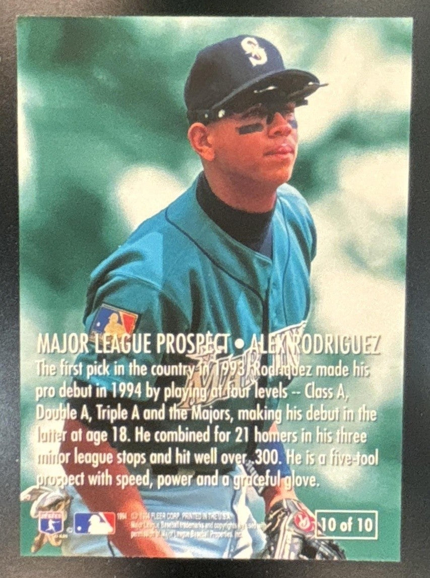 1995 Fleer Alex Rodriguez Major League Prospects #10 RC Seattle Mariners