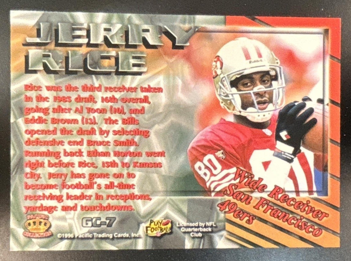 1996 Pacific Dynagon Jerry Rice Gems of the Crown #GC-7 San Francisco 49ers