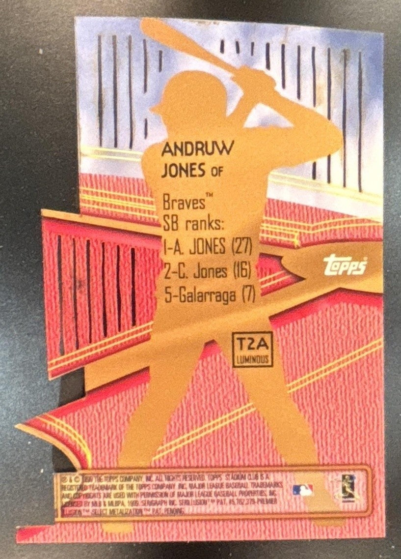 1999 Topps Stadium Club Andruw Jones Triumvirate Luminous #T2A Atlanta Braves