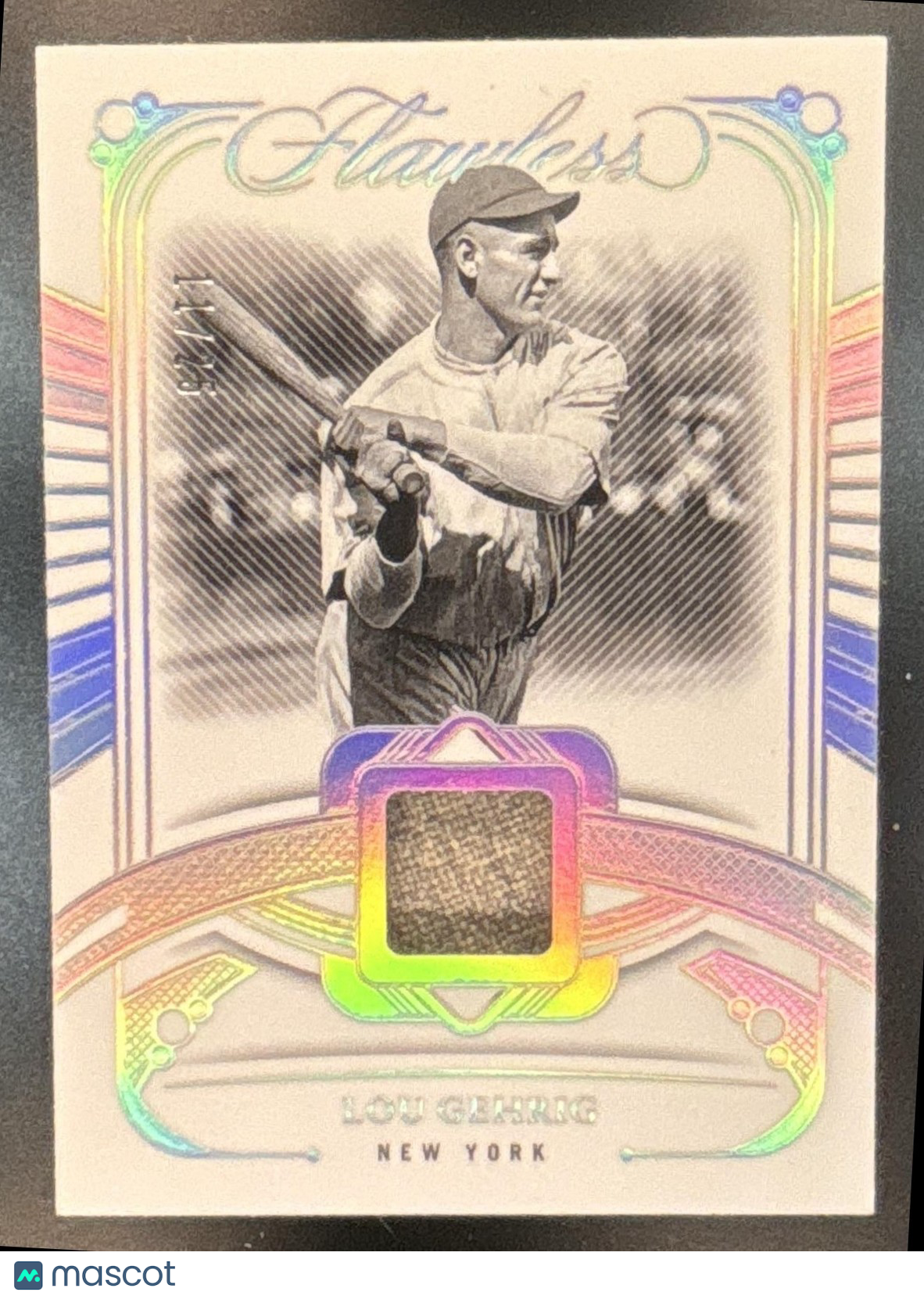 2024 Panini Flawless Lou Gehrig Legendary Memorabilia GAME USED! /25 Yankees