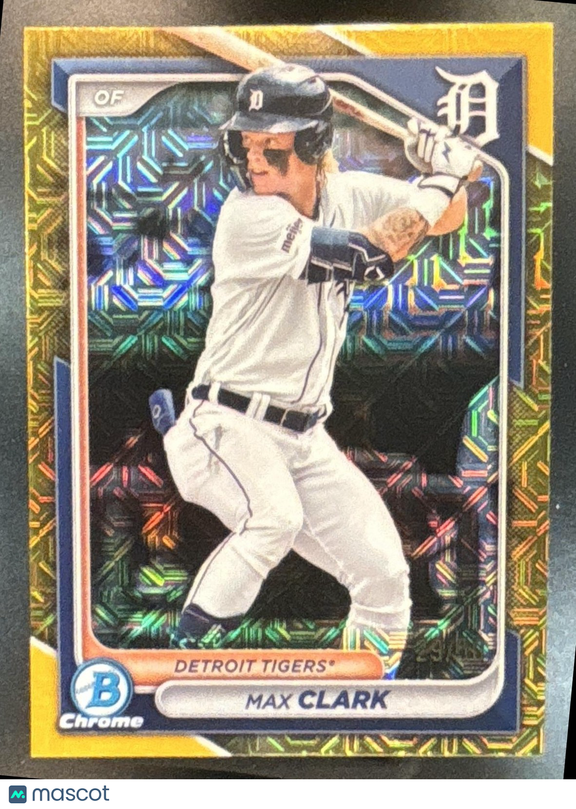 2024 Bowman Chrome Max Clark Prospects Mega Box Gold Mojo /50 #BCP-195 Tigers