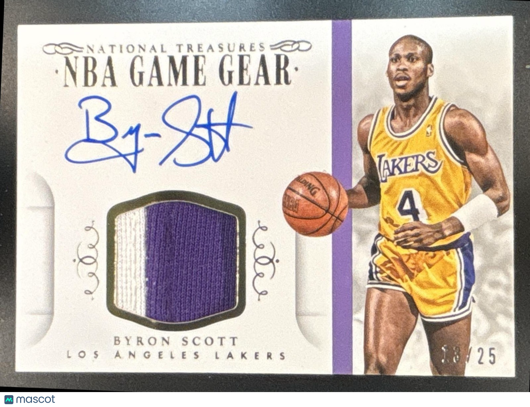 2014-15 National Treasures Byron Scott NBA Game Gear Signatures /25 MEM Auto