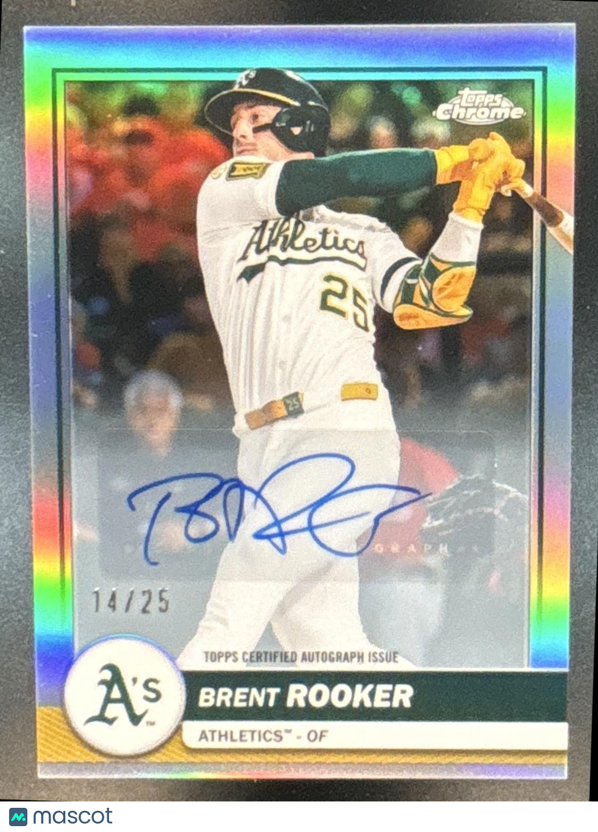 2026 Topps Chrome Collection Brent Rooker Auto /25 #65 Athletics
