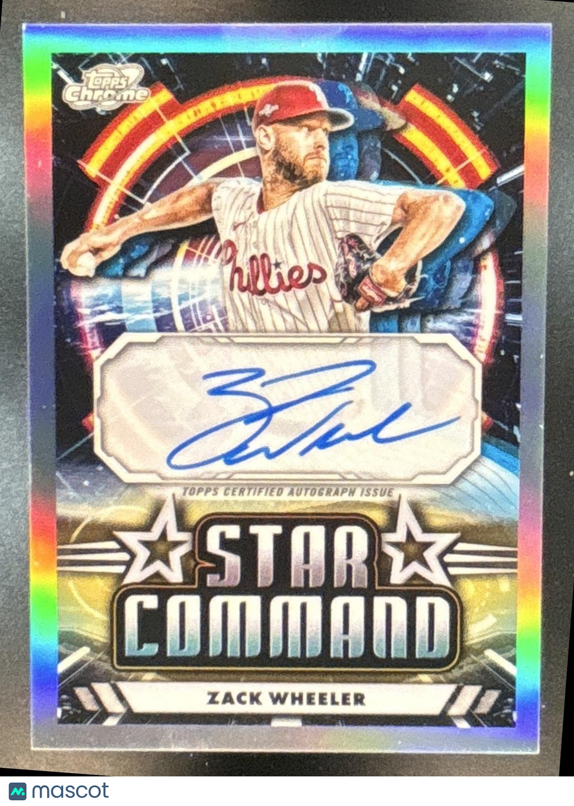 2024 Topps Cosmic Chrome Zack Wheeler Star Command Auto Philadelphia Phillies
