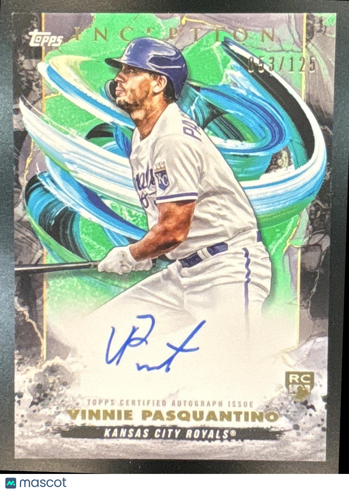 2023 Topps Inception Vinnie Pasquantino Rookie & Emerging Stars Auto /125 RC