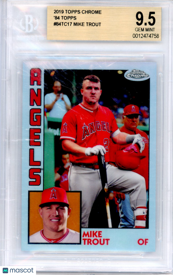 2019 Topps Chrome '84 Topps Mike Trout #84TC17 BGS 9.5 Baseball