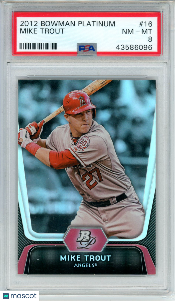 2012 Bowman Platinum Mike Trout #16 PSA 8 Baseball