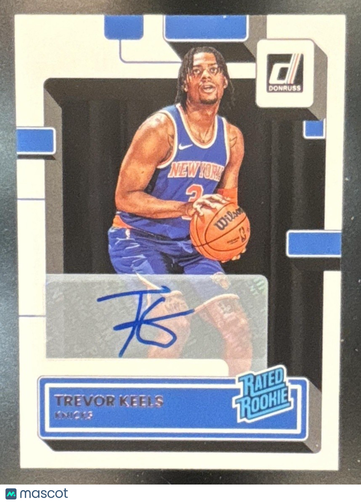 2022-23 Panini Donruss Trevor Keels Signatures #239 RC Auto New York Knicks