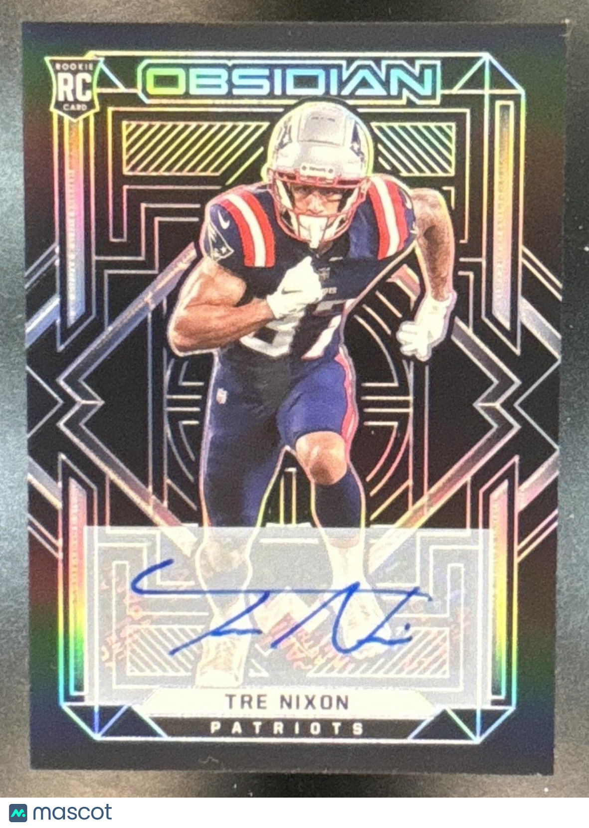 2021 Panini Obsidian Tre Nixon Autos /199 #195 Auto RC New England Patriots