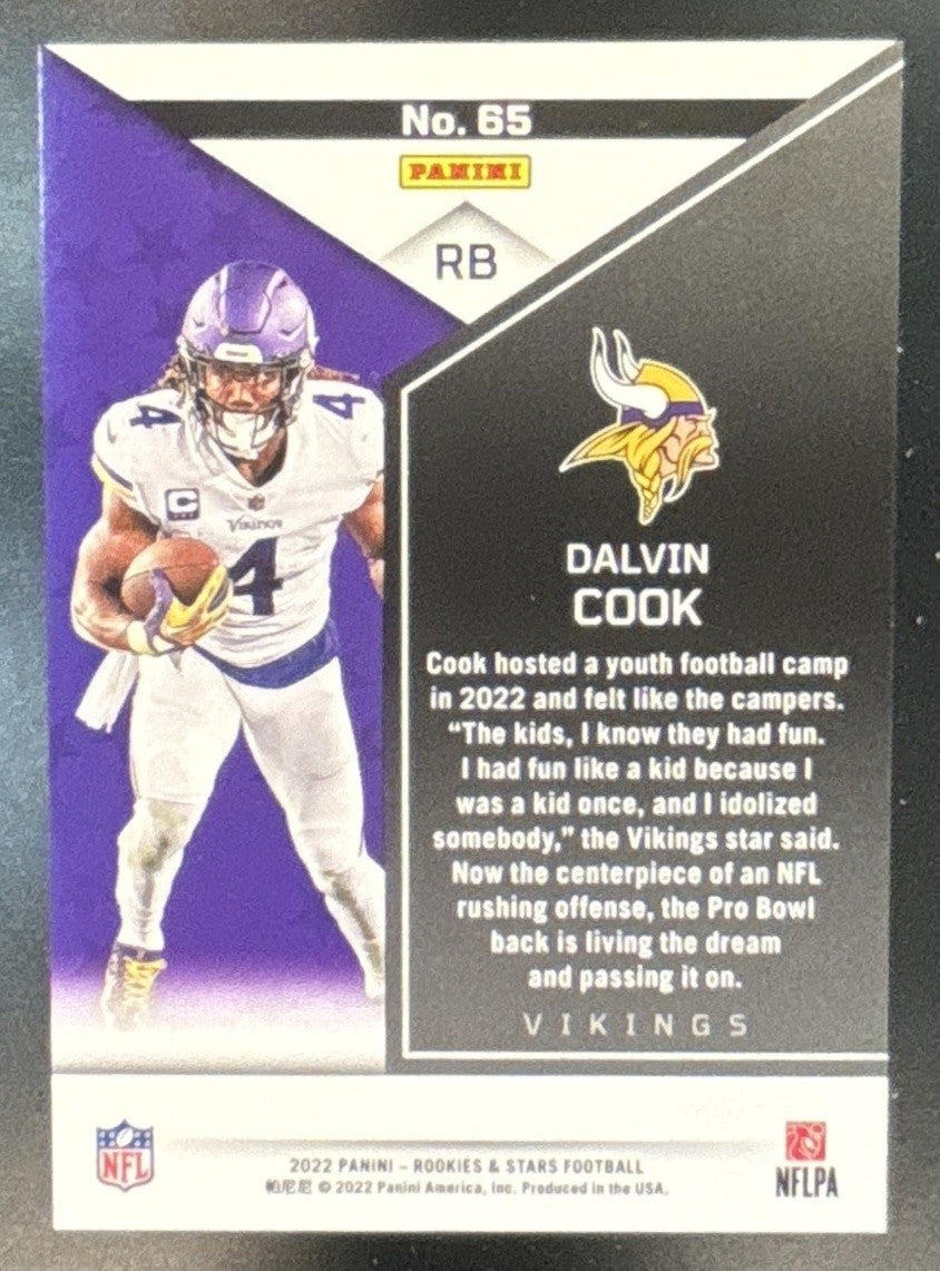 2022 Panini Rookies & Stars Dalvin Cook Red Blue /35 #65 Minnesota Vikings