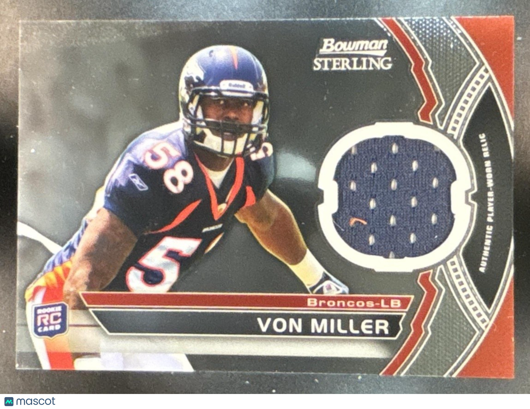 2011 Bowman Sterling Von Miller Relic #BSR-VM RC Denver Broncos