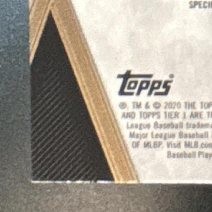 2020 Topps Tier One Cavan Biggio Relics /395 MEM Toronto Blue Jays