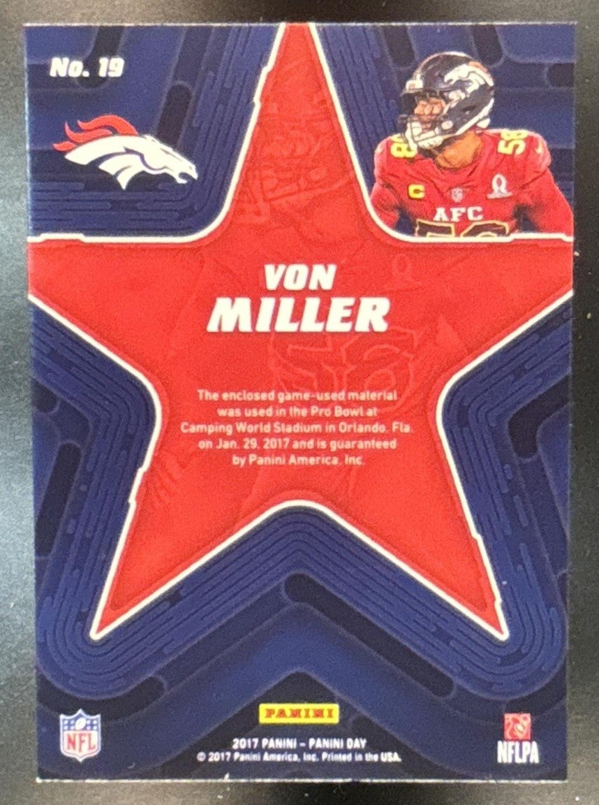 2017 Panini Day Von Miller Pro Bowl Memorabilia #19 Denver Broncos