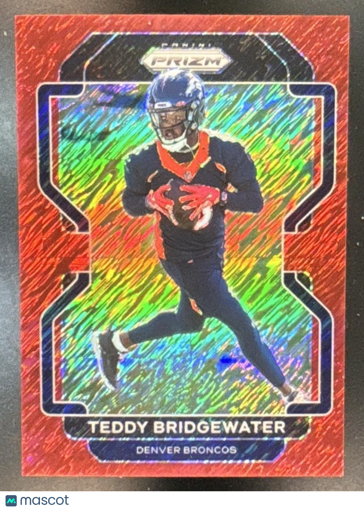 2021 Panini Prizm Teddy Bridgewater Red Shimmer /35 #201 Denver Broncos