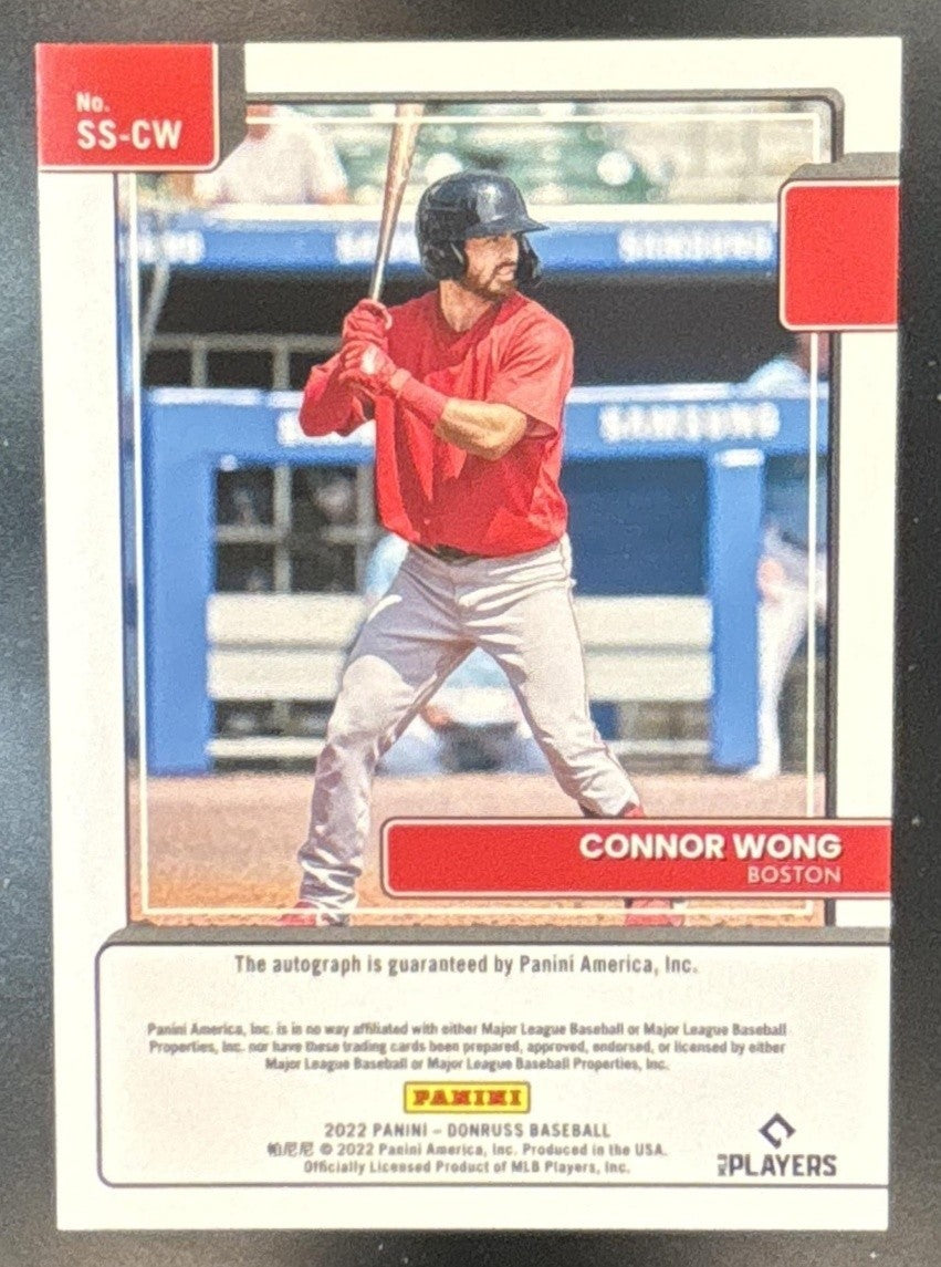 2022 Panini Donruss Connor Wong Signature Series #SS-CW Auto RC Boston Red Sox