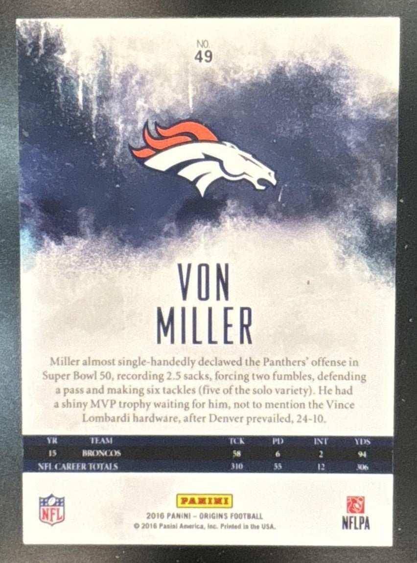 2016 Panini Origins Von Miller Gold /10 #49 Denver Broncos