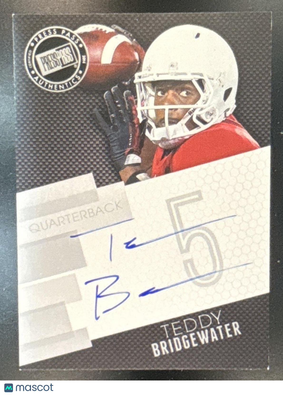 2014 Press Pass Teddy Bridgewater Auto Silver #PPS-TB