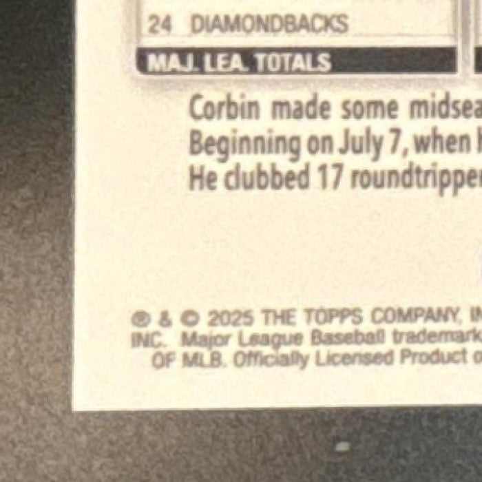 2025 Topps Chrome Corbin Carroll Image Variation Green Speckle /99 #268 Arizona
