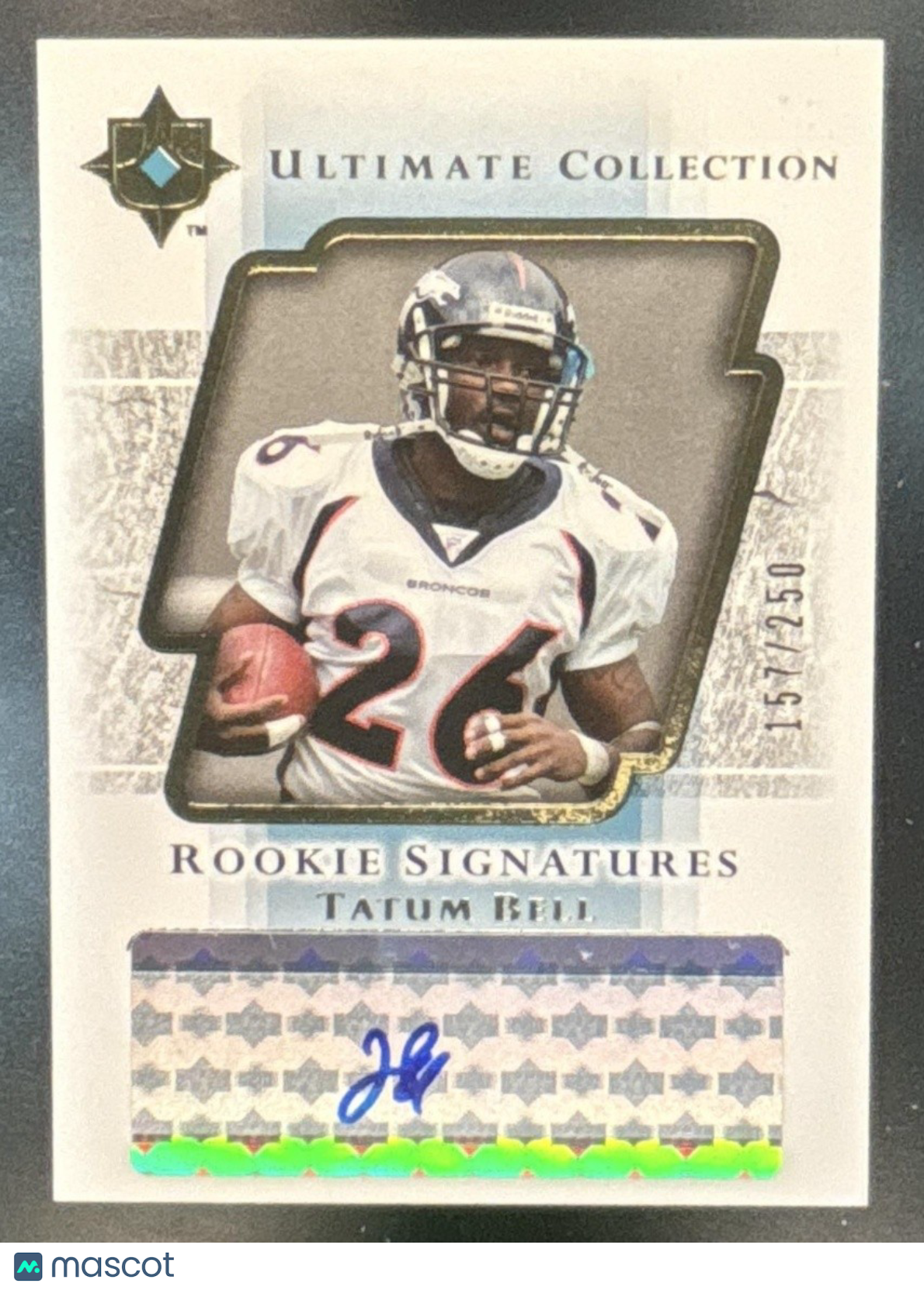 2004 Upper Deck Ultimate Collection Tatum Bell /250 #103 Auto RC Denver Broncos