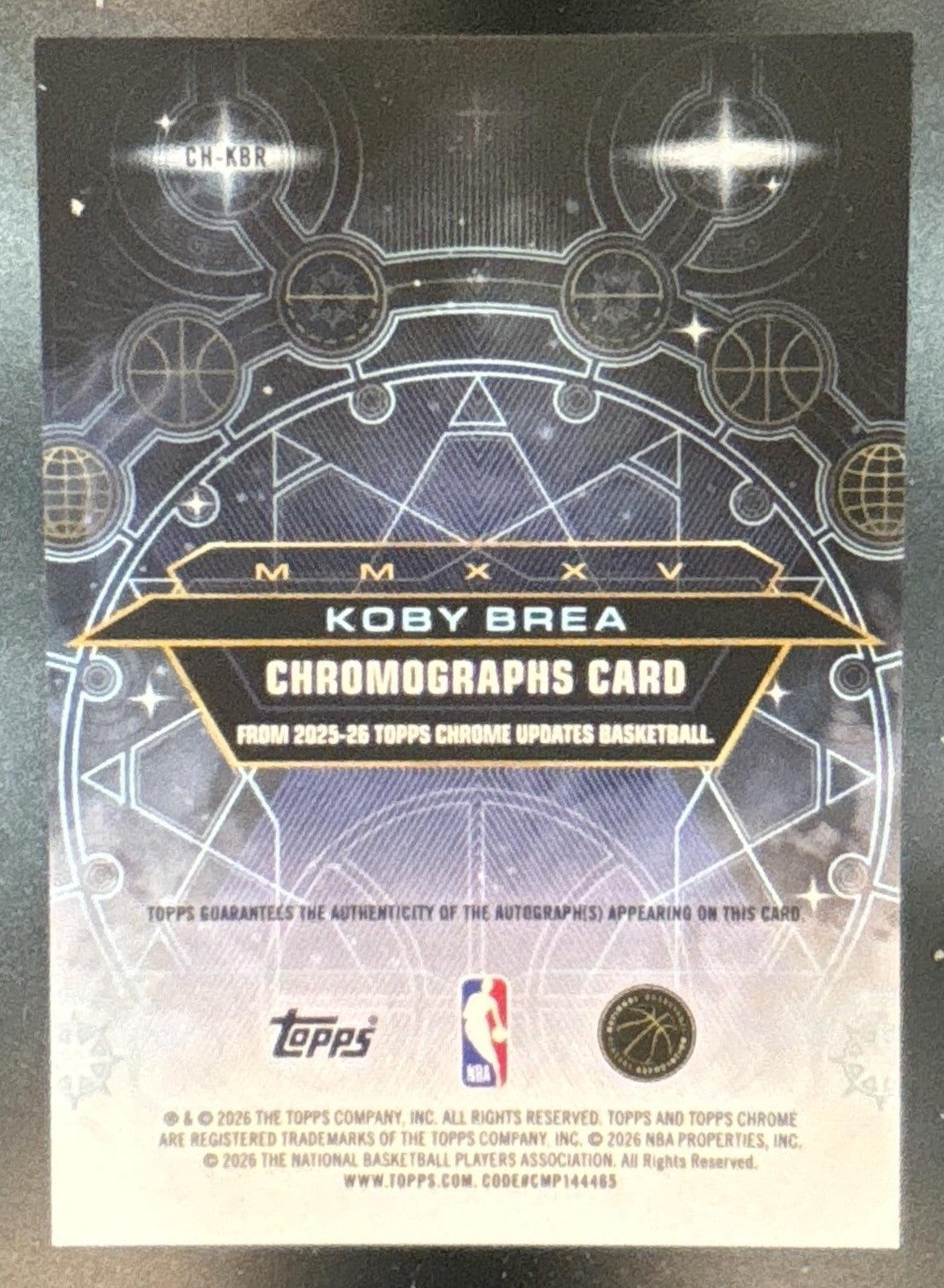 2025-26 Topps Chrome Update Koby Brea Chromographs Auto Orange /25 RC Suns