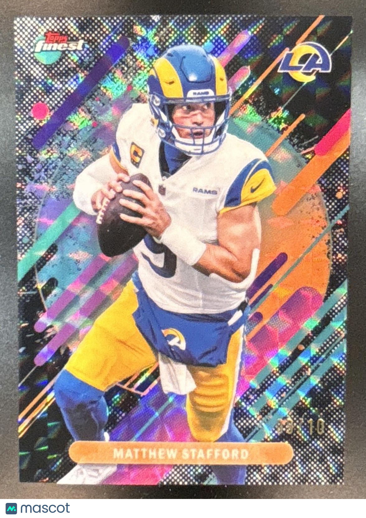 2025 Topps Finest Matthew Stafford Black Geometric Refractor /10 #240 Rams