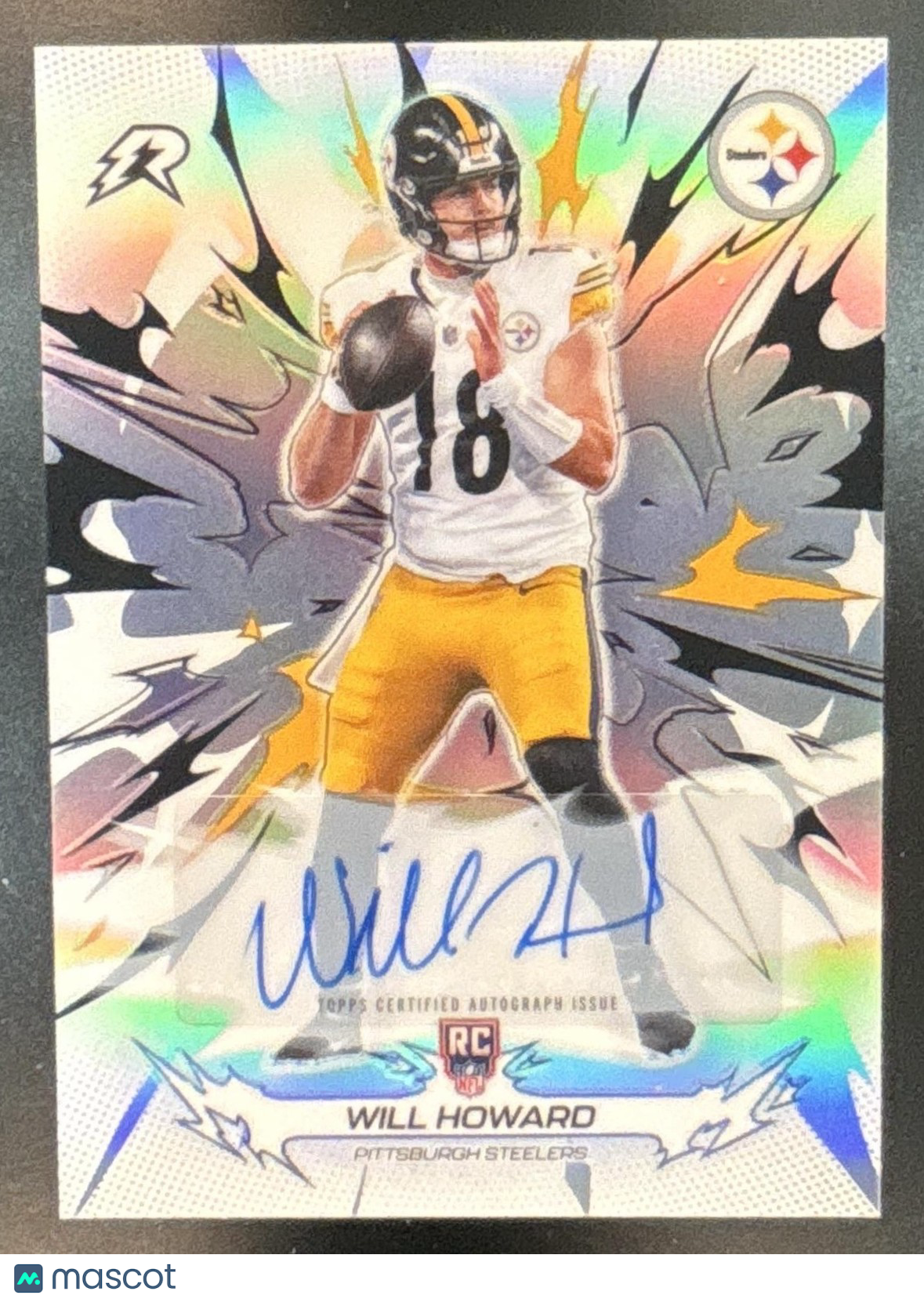 2025 Topps Resurgence Will Howard Signatures #182 RC Auto Pittsburgh Steelers