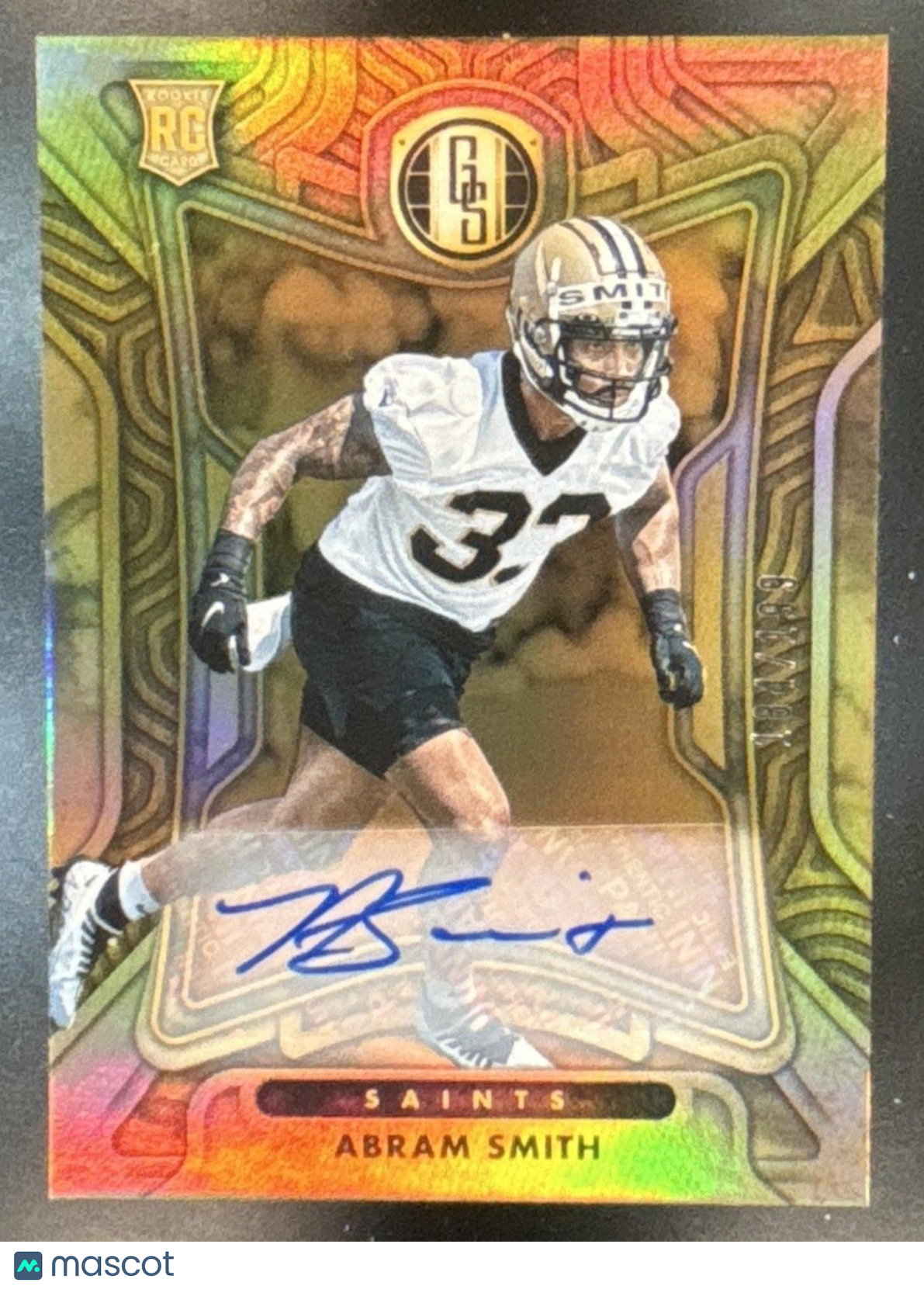 2022 Panini Gold Standard Abram Smith Auto /199 #153 RC New Orleans Saints
