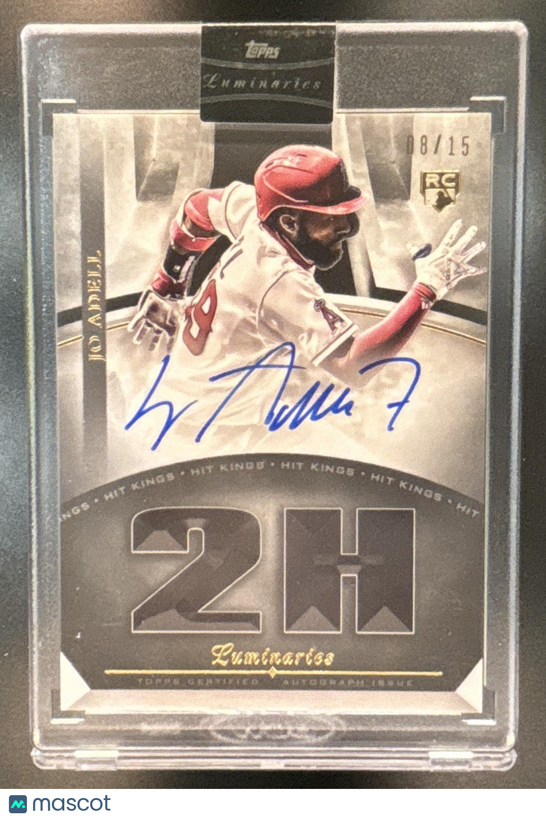 2021 Topps Luminaries Jo Adell Hit Kings Auto /15 #HK-JAD RC Los Angeles Angels
