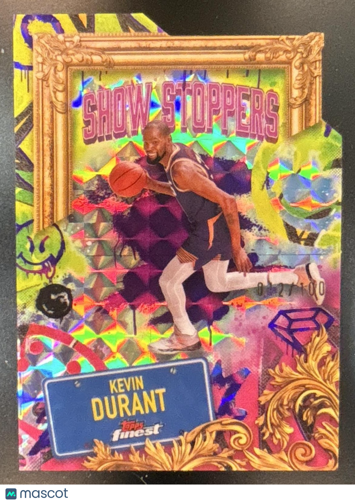 2024-25 Topps Finest Kevin Durant Showstoppers Purple Geometric /100 Suns