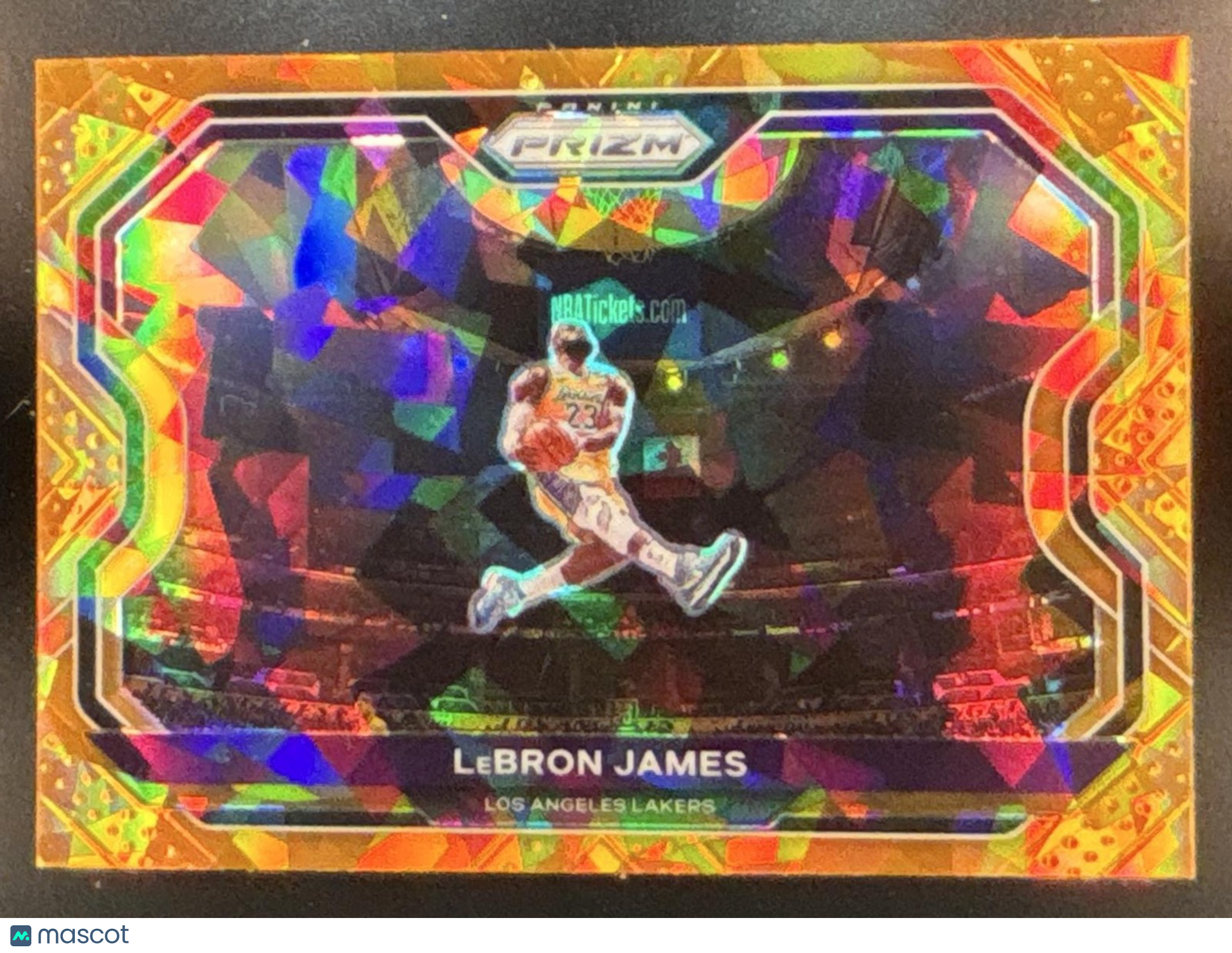 2020-21 Panini Prizm LeBron James Orange Ice Prizms #1 Los Angeles Lakers