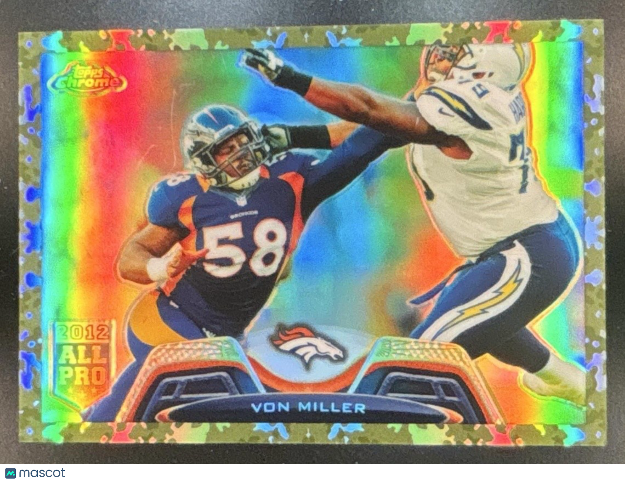 2013 Topps Chrome Von Miller Camo Refractor /499 #69 Denver Broncos