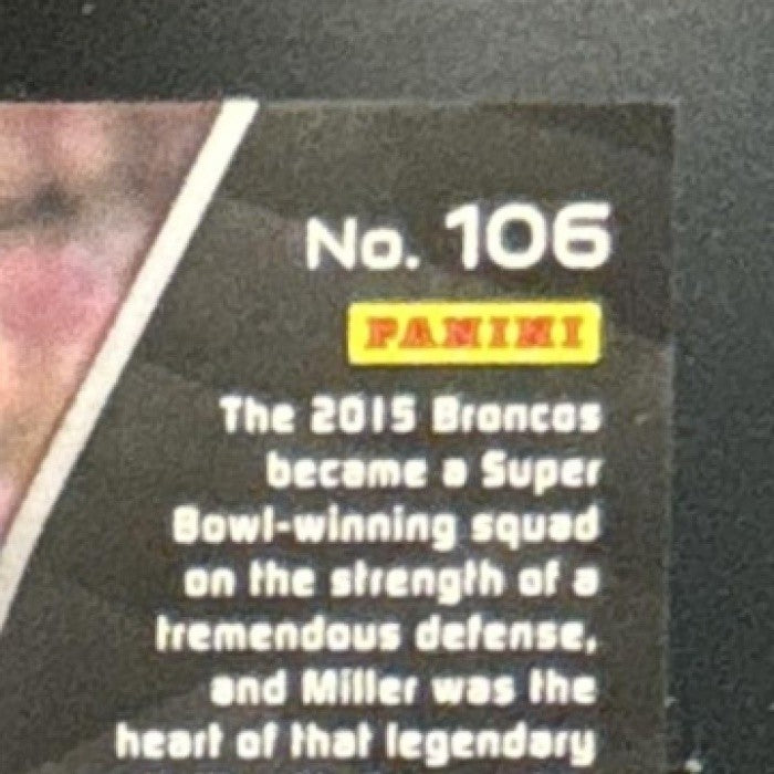 2022 Panini Spectra Von Miller Neon Splatter 1/8 #106 Denver Broncos