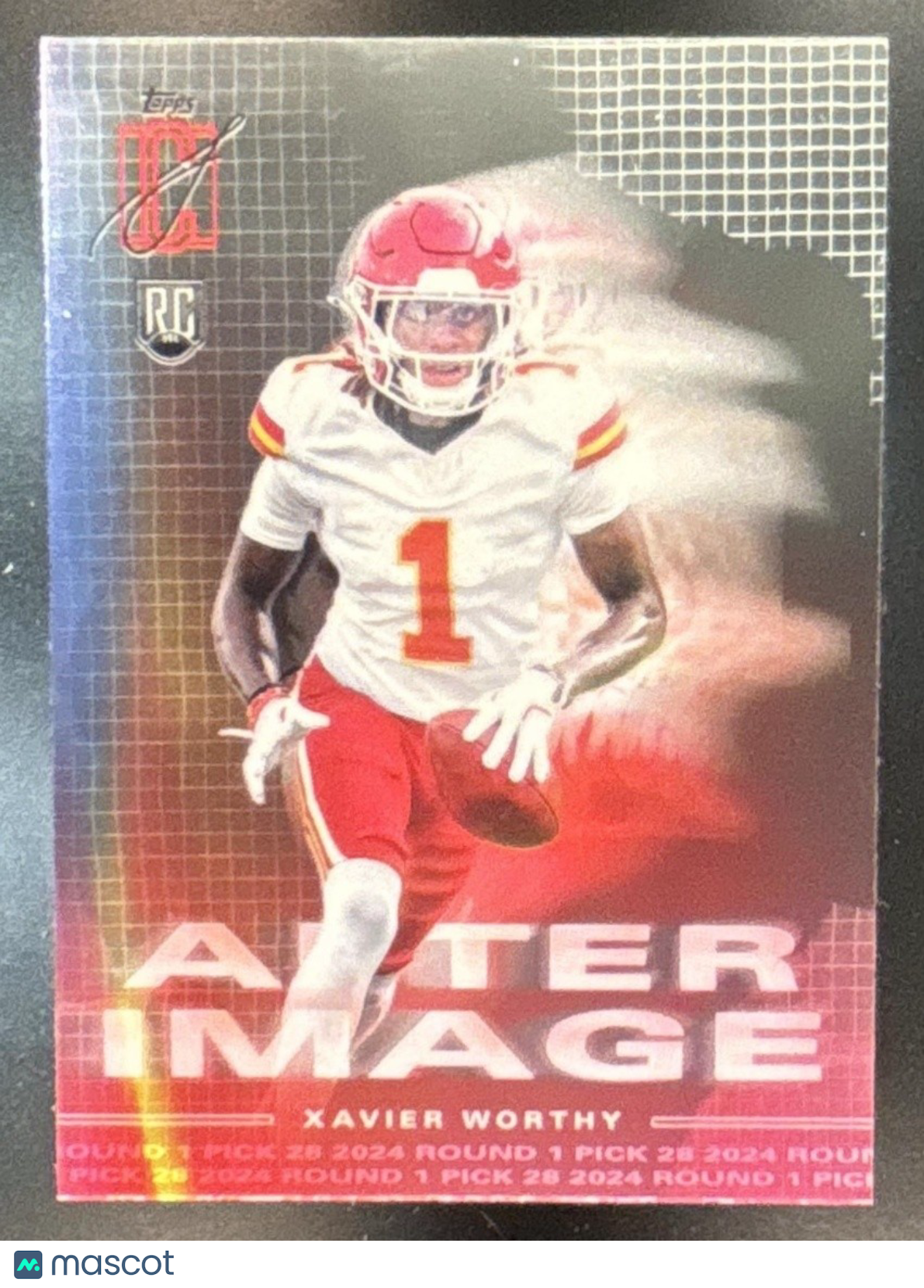 2024 Topps Signature Class Xavier Worthy After Image RC Kansas City Chiefs