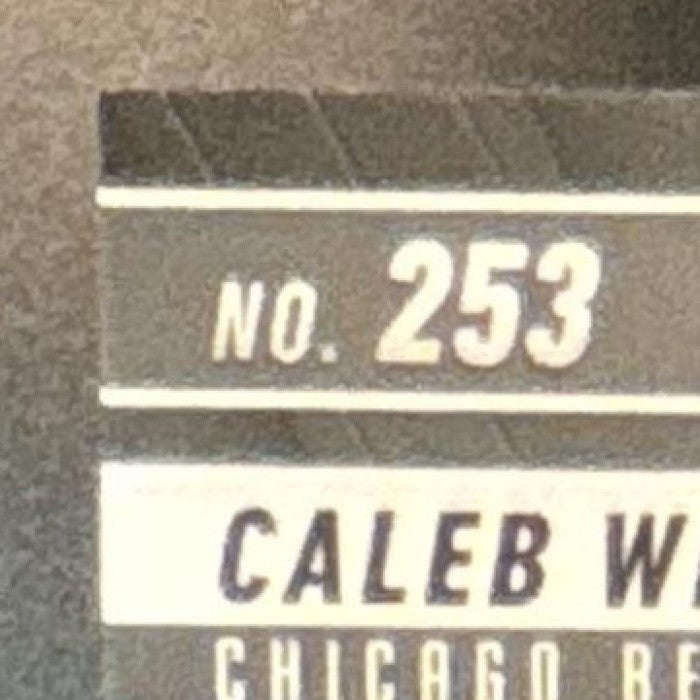 2025 Mosaic Caleb Williams International Games Blue Sparkle /96 #253 Bears