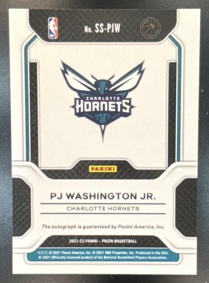 2021-22 Panini Prizm PJ Washington Jr. Sensational Signatures Auto Hornets