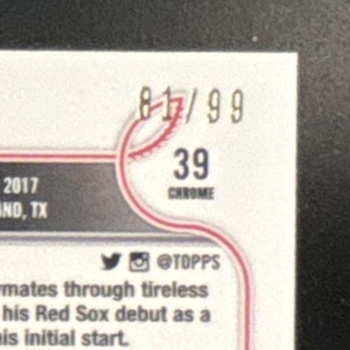 2022 Topps Chrome Sonic Connor Wong Green Pulse /99 #39 RC Boston Red Sox