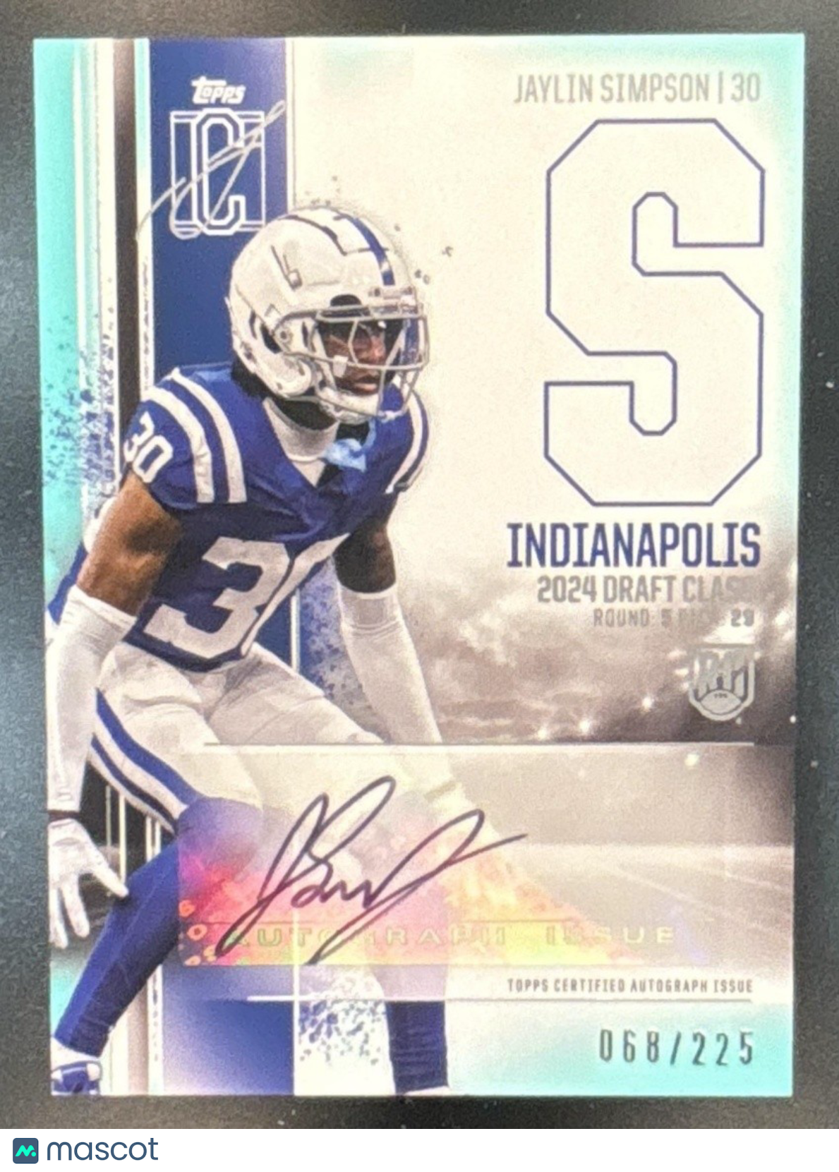 2024 Topps Signature Class Laiatu Latu Auto Teal /225 RC Indianapolis Colts