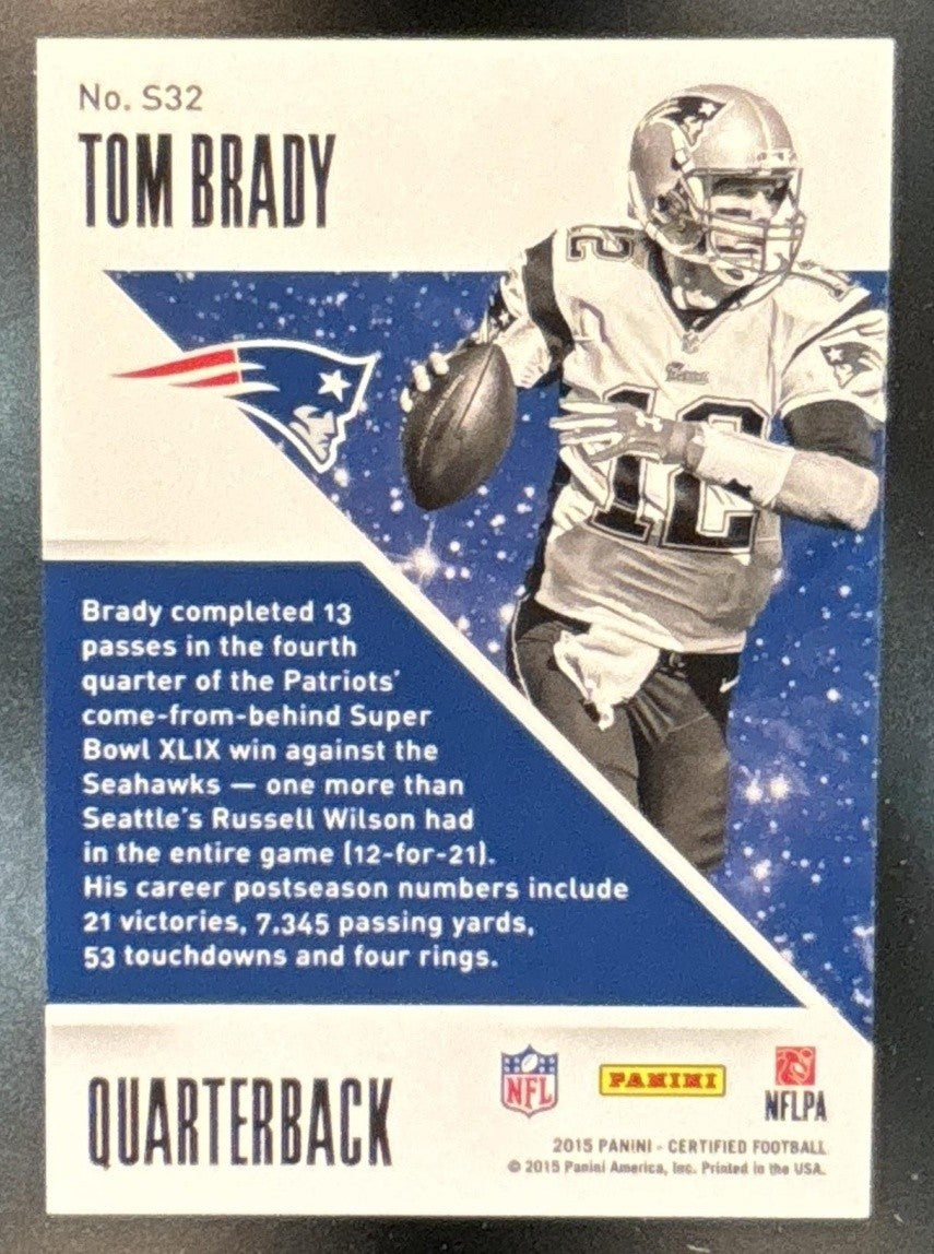 2015 Panini Certified Tom Brady Stars #S32 New England Patriots