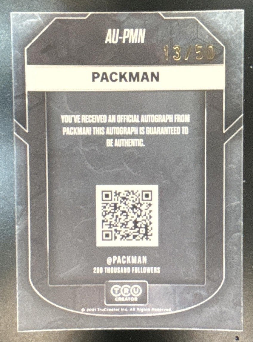 2021 Tru Creator AU-PKM Packman #13/50 Prizm Foil Auto 1st Rookie