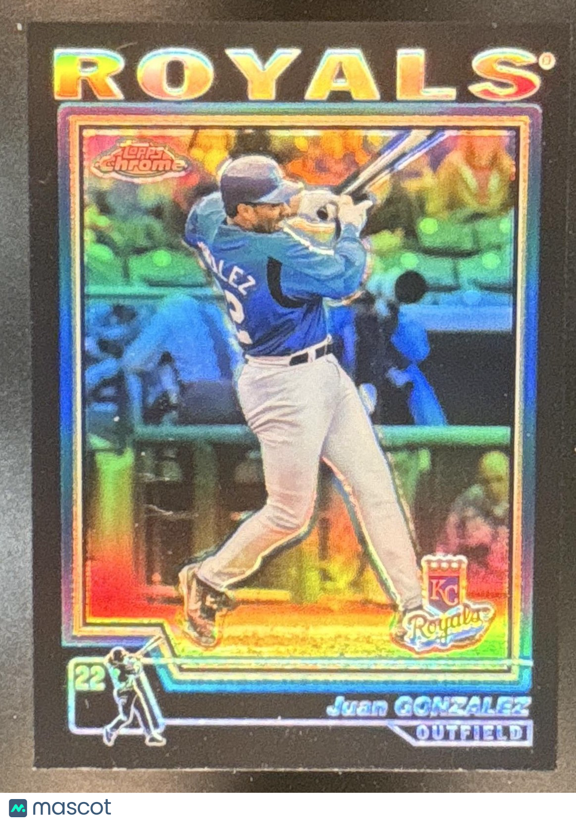 2004 Topps Chrome Juan Gonzalez Black Refractor #342 Kansas City Royals