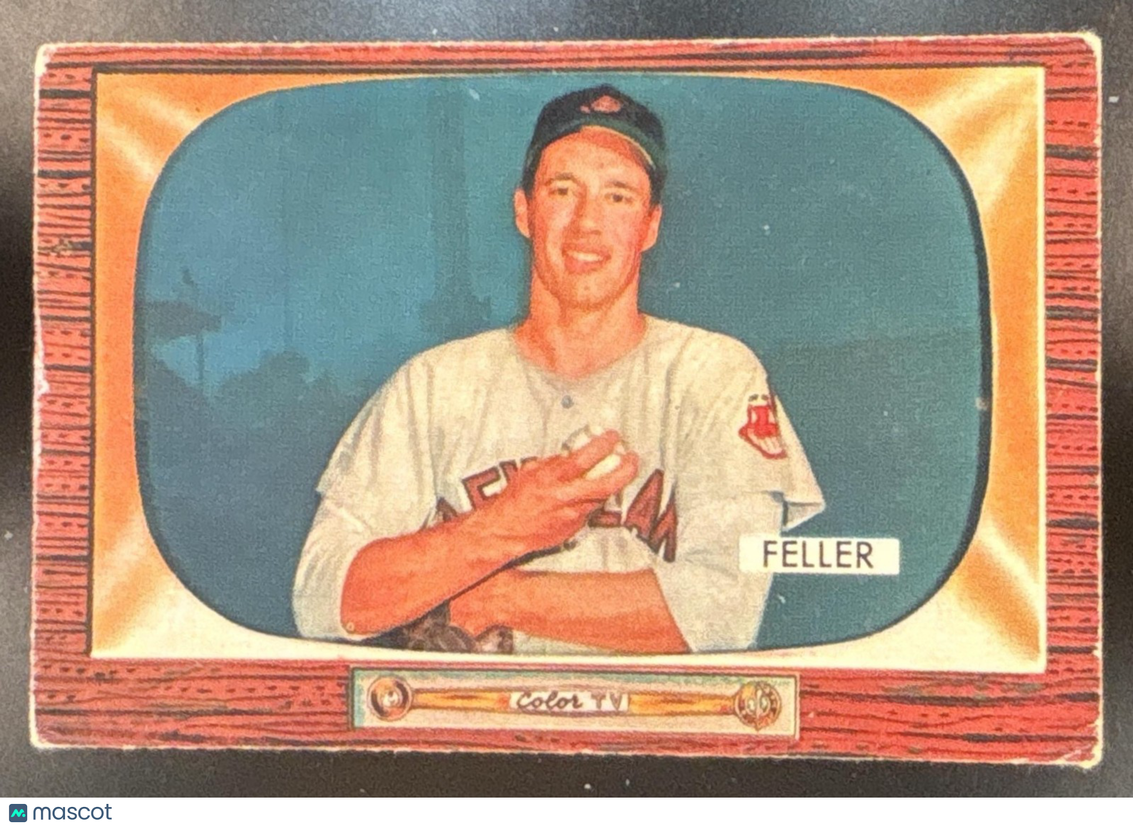 1955 Bowman Bob Feller #134 Cleveland Indians