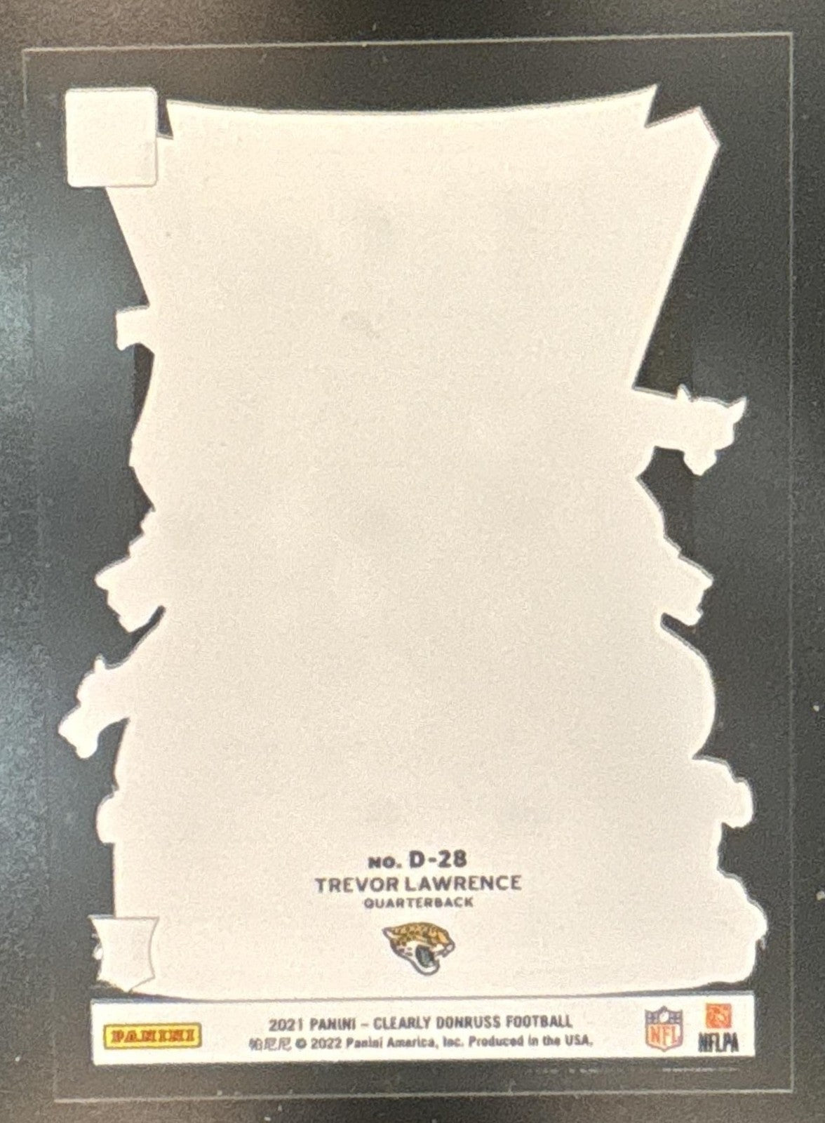 2021 Panini Clearly Donruss Trevor Lawrence Downtown #D-28 RC Jaguars