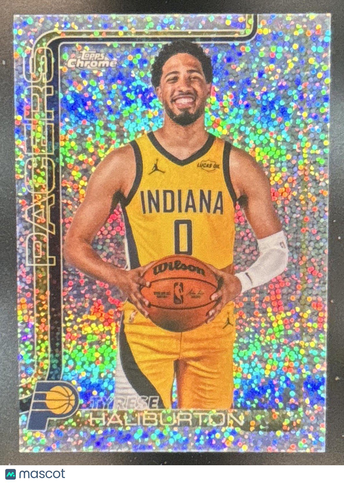 2025-26 Topps Chrome Update Tyrese Haliburton Image Variation Speckle #18 Pacers