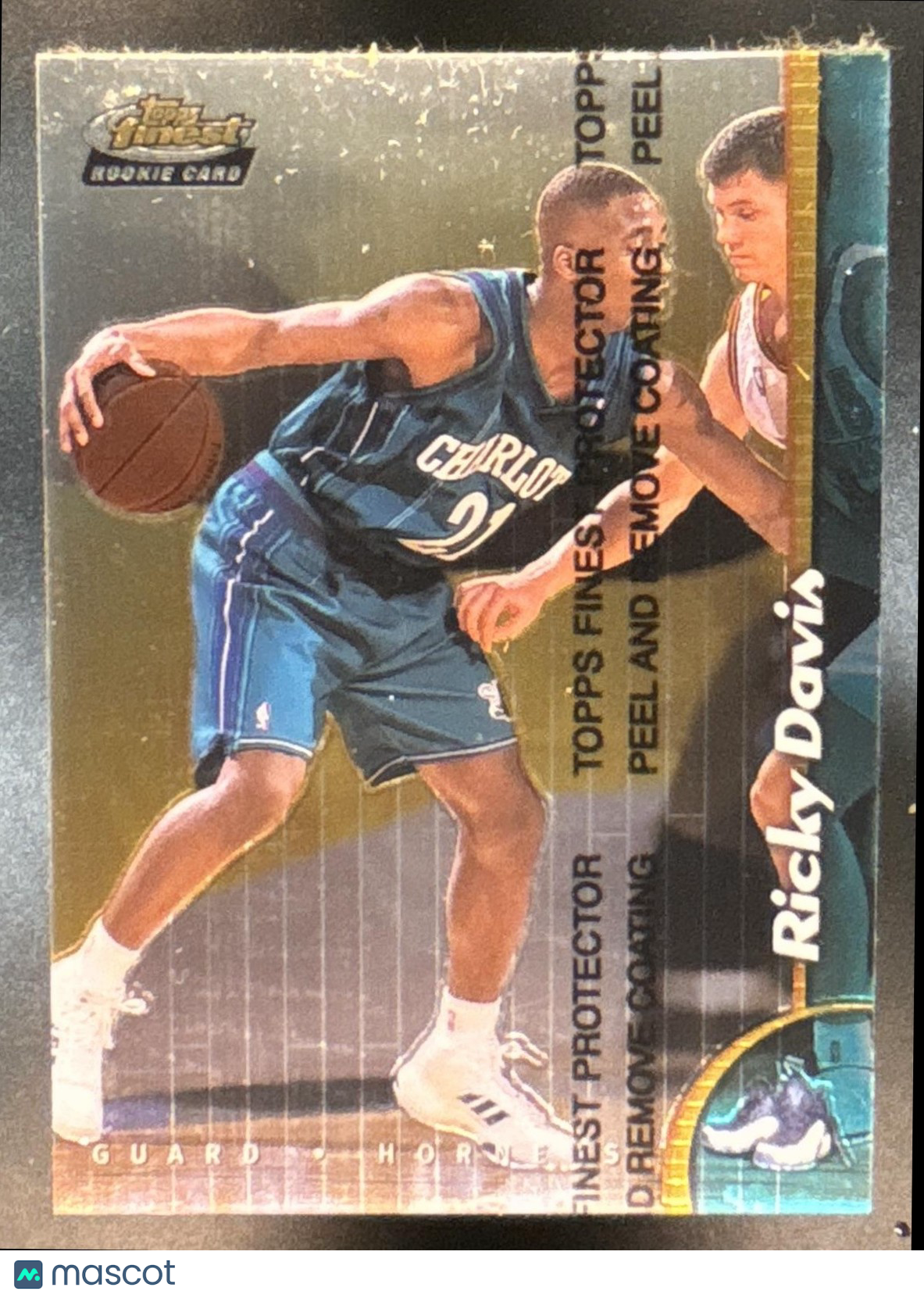 1998-99 Topps Finest Ricky Davis #244 RC Charlotte Hornets
