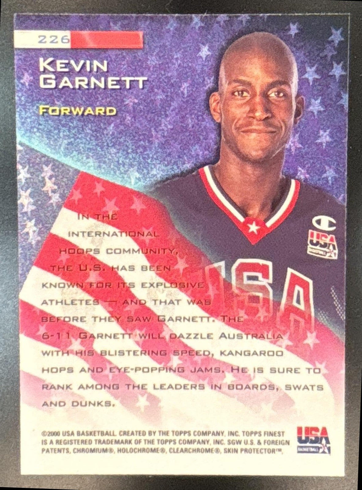 1999-00 Topps Finest Kevin Garnett #226 USA