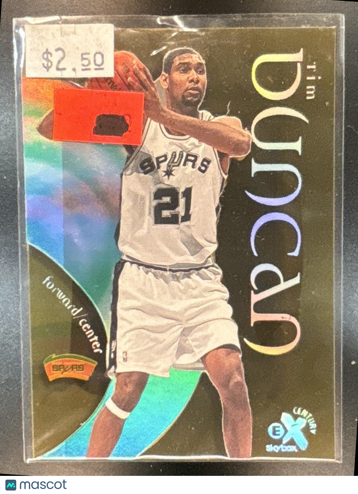 1998-99 Skybox x E-X Century Tim Duncan #7 San Antonio Spurs